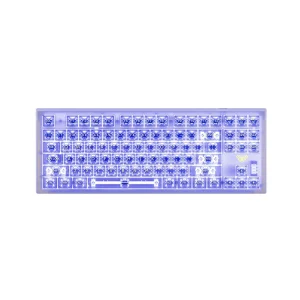 کیبورد مکانیکال AULA - F2183 White ransparent PC Keycaps with 3 mode wireless mechanical